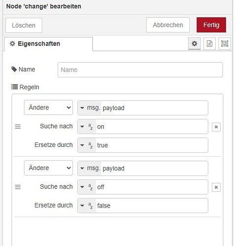 Change für abschaltung